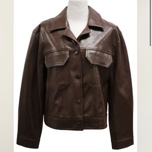 SOLD - Brown pleather jacket
